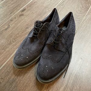 Magnanni Blue Suede Brogues 11.5